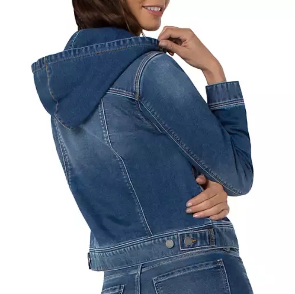 Liverpool Los Angeles Hooded Denim Jacket - Picture 4 of 16